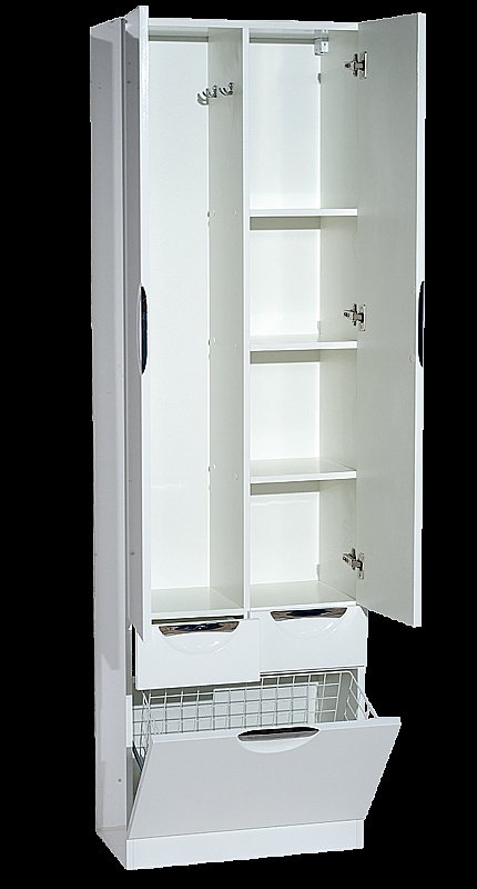 Пенал напольный Misty Жасмин 60 белая эмаль для ванной в интернет-магазине сантехники Sanbest