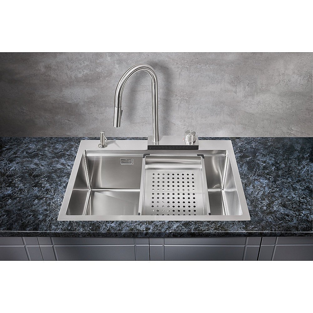 Мойка кухонная Milacio Denia 68 Steel MC.77410 нержавеющая сталь купить в интернет-магазине сантехники Sanbest