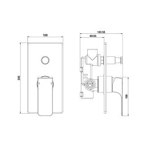 Смеситель для душа Koller Pool NC10150 Neon Cube хром купить в интернет-магазине сантехники Sanbest