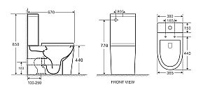 Унитаз-компакт Grossman Tornado GR-4449SQ безободковый, с бачком, с крышкой микролифт, слив-торнадо, белый глянцевый купить в интернет-магазине Sanbest