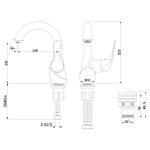 Смеситель для раковины Lemark Swan LM5406BG купить в интернет-магазине сантехники Sanbest