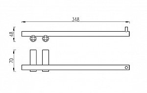 Полотенцедержатель Abber AA1854BGG оружейная сталь брашированная купить в интернет-магазине сантехники Sanbest