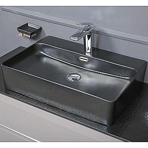 Раковина Boheme Vallessi 60 875 черная купить в интернет-магазине Sanbest