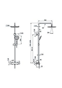 Душевая система Cersanit BRASKO 63066 хром купить в интернет-магазине сантехники Sanbest