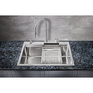 Мойка кухонная Milacio Denia 68 Steel MC.77410 нержавеющая сталь купить в интернет-магазине сантехники Sanbest