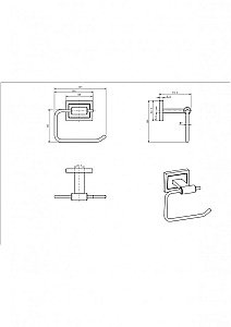 Держатель для туалетной бумаги CeramaLux Gamma 12307A хром купить в интернет-магазине сантехники Sanbest
