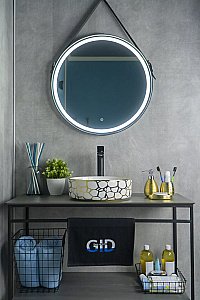 Раковина накладная Gid 36 D1357h018 53327 белая, золото с декором купить в интернет-магазине Sanbest