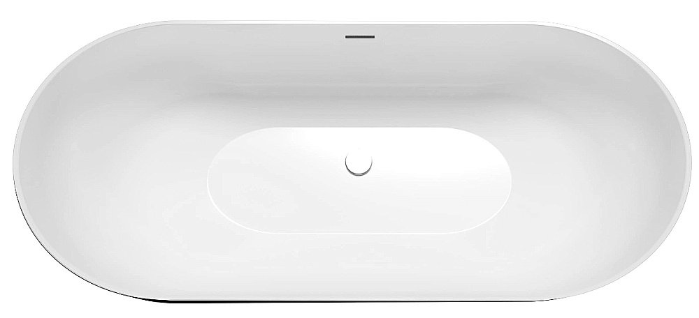 Ванна акриловая Grossman Classic GR-2502MB 160х80 белая, черная матовая купить в интернет-магазине Sanbest