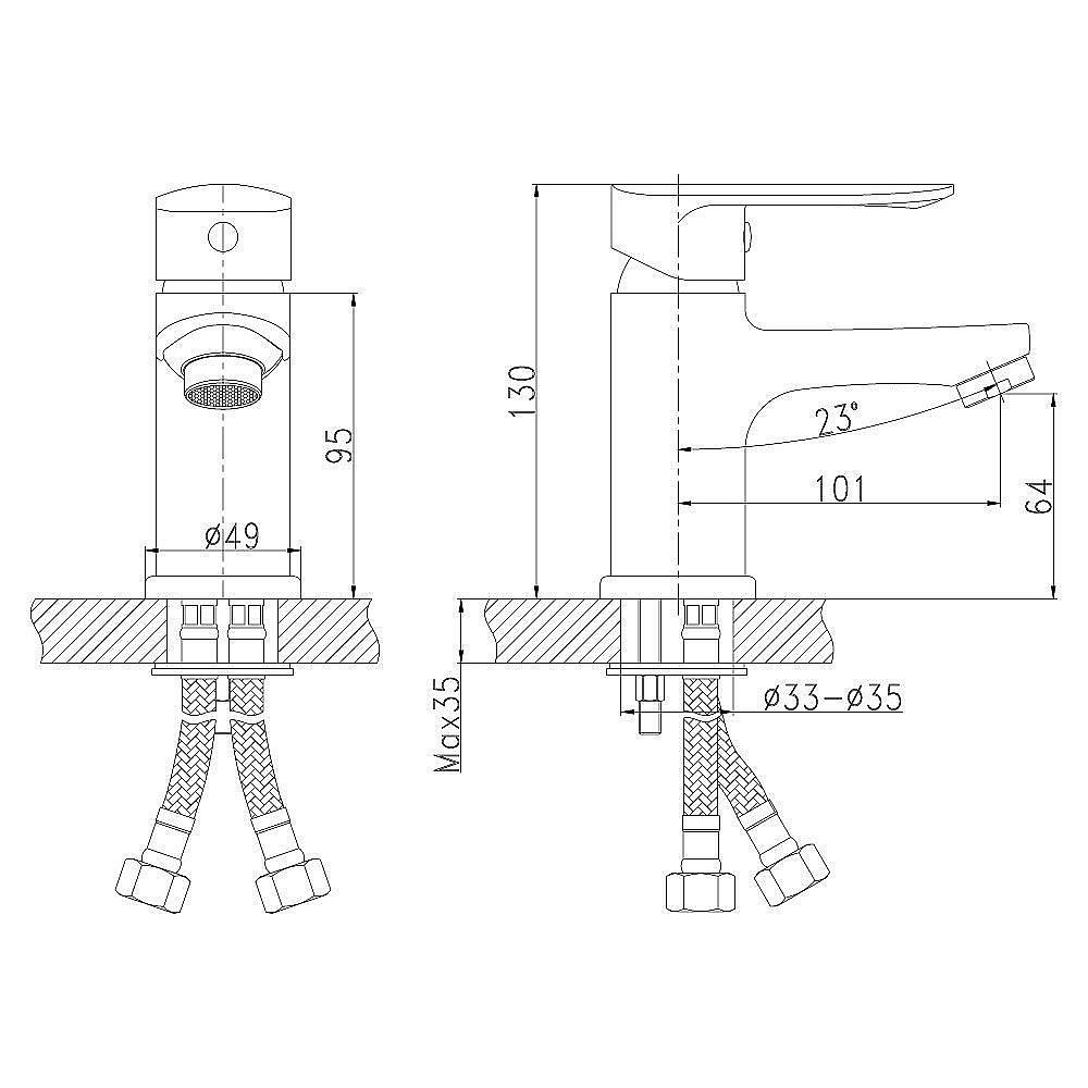 Смеситель для раковины Rossinka RS32-11 купить в интернет-магазине сантехники Sanbest