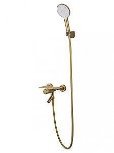 Смеситель для ванны с душем WONZON & WOGHAND CLICK, Брашированное золото (WW-FE05L221- BG) купить в интернет-магазине сантехники Sanbest