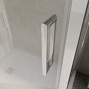 Душевой уголок BelBagno LUCE-AH-1 100х90 стекло прозрачное/профиль хром купить в интернет-магазине Sanbest