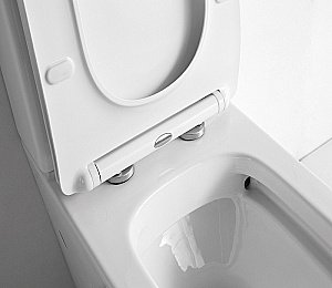 Унитаз напольный Ceramalux NS-2170 белый, безободковый, с бачком, с крышкой микролифт купить в интернет-магазине Sanbest