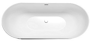 Ванна акриловая Grossman Classic GR-2502MB 160х80 белая, черная матовая купить в интернет-магазине Sanbest