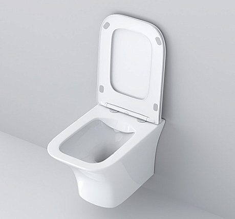 Унитаз подвесной Grossman Galaxy GR-4476S безободковый, с крышкой микролифт купить в интернет-магазине Sanbest