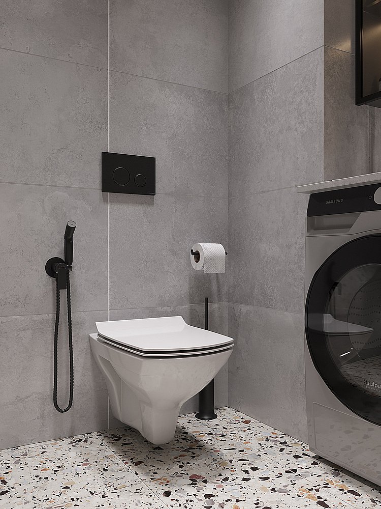 Гигиенический душ Cersanit Brasko Black 64103 черный матовый купить в интернет-магазине сантехники Sanbest