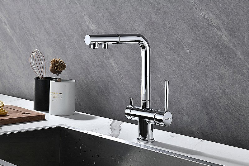 Смеситель для кухни Paulmark Serpentine Se213222-CR хром купить в интернет-магазине сантехники Sanbest