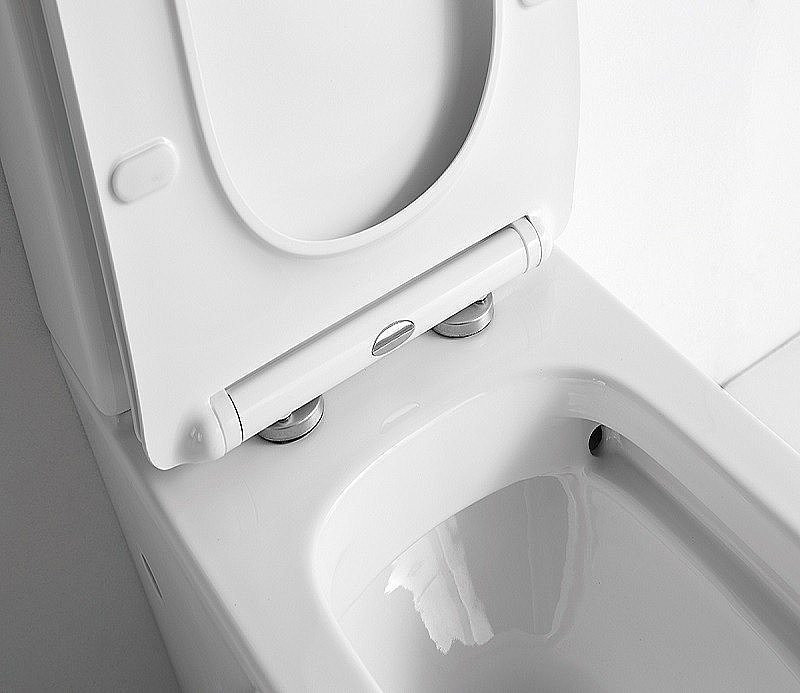 Унитаз напольный Ceramalux NS-2170 белый, безободковый, с бачком, с крышкой микролифт купить в интернет-магазине Sanbest