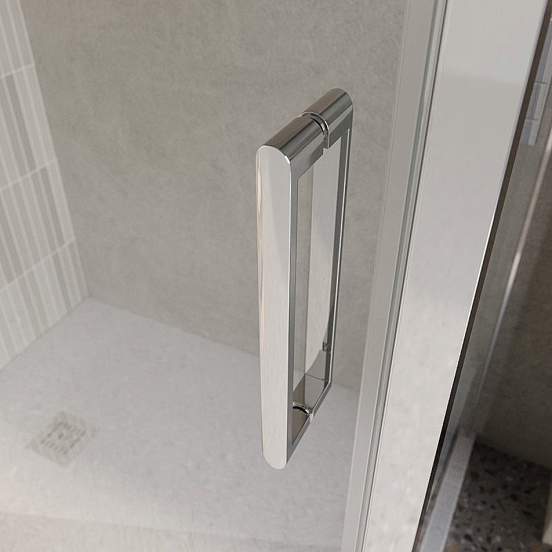 Душевой уголок BelBagno LUCE-AH-1 100х90 стекло прозрачное/профиль хром купить в интернет-магазине Sanbest