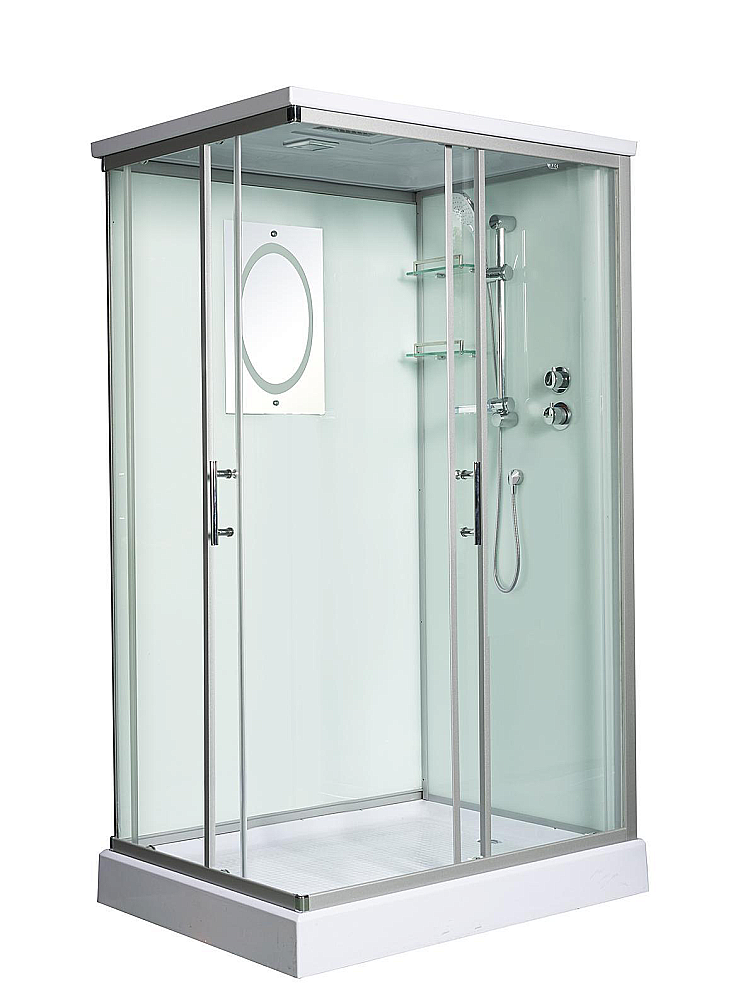 Душевая кабина WeltWasser WW500 LAINE XL 1202 профиль матовый хром/стекло прозрачное купить в интернет-магазине Sanbest