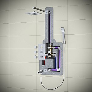 Душевая система Timo Tetra-thermo SX-0179/17SM золото матовое купить в интернет-магазине сантехники Sanbest