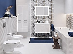 Мебель для ванной подвесная Cersanit LARA 50 белая для ванной в интернет-магазине Sanbest