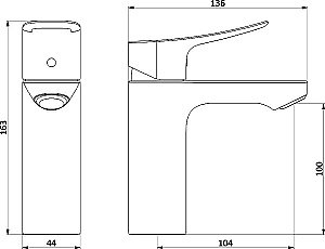 Смеситель для раковины RedBlu by Damixa Apollo 220210000 купить в интернет-магазине сантехники Sanbest