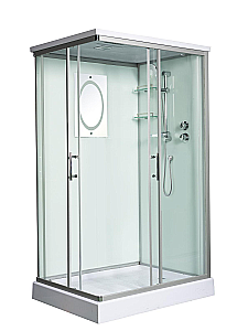 Душевая кабина WeltWasser WW500 LAINE XL 1202 профиль матовый хром/стекло прозрачное купить в интернет-магазине Sanbest