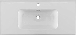 Тумба с раковиной Aquanet Алвита new 100 344135+254365 белая матовая для ванной в интернет-магазине Sanbest