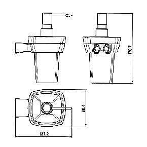 Диспенсер PAINIi Lady 89CR031VR хром купить в интернет-магазине сантехники Sanbest