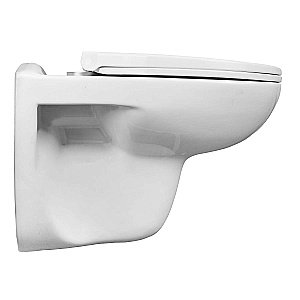 Унитаз подвесной Loranto Fredo CS-WH8005 безободковый, с сиденьем микролифт, белый купить в интернет-магазине Sanbest