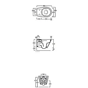 Унитаз подвесной SIMAS Gambassi GA18bi безободковый, белый купить в интернет-магазине Sanbest