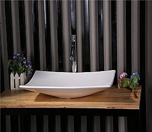 Раковина накладная Ceramalux N 60 78123А белая купить в интернет-магазине Sanbest