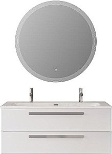 Тумба с раковиной Cezares ECO-CER-N 120 ECO-CER-N-1200-2C-SO-BO белая матовая для ванной в интернет-магазине Sanbest