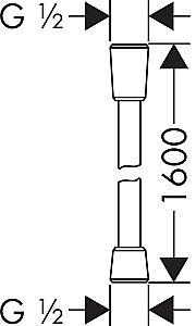 Душевой шланг Hansgrohe Comfortflex 160 28168000 купить в интернет-магазине сантехники Sanbest