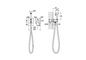 Гигиенический душ Aquatek Лира AQ1420MB черный матовый купить в интернет-магазине сантехники Sanbest