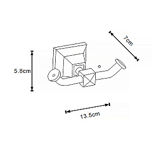 Крючок Azario ALTRE AZ-96005AB черный матовый купить в интернет-магазине сантехники Sanbest