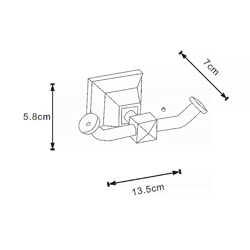 Крючок Azario ALTRE AZ-96005AB черный матовый купить в интернет-магазине сантехники Sanbest