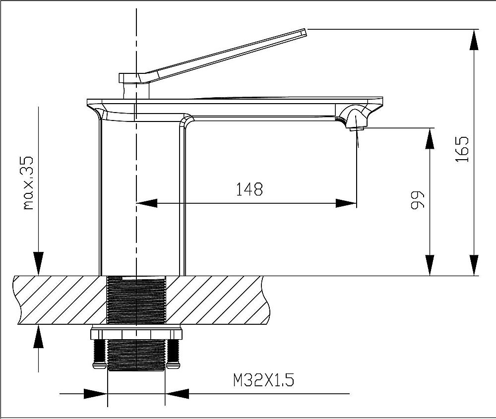 Смеситель для раковины Timo Halti 4161/00F купить в интернет-магазине сантехники Sanbest