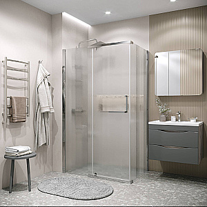 Душевой уголок Grossman Pragma 120х100 120.K33.03.1210.10.02 стекло шиншилла/профиль хром купить в интернет-магазине Sanbest