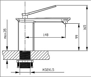 Смеситель для раковины Timo Halti 4161/00F купить в интернет-магазине сантехники Sanbest