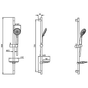 Душевой гарнитур Aquatek AQ2011MB черный купить в интернет-магазине сантехники Sanbest