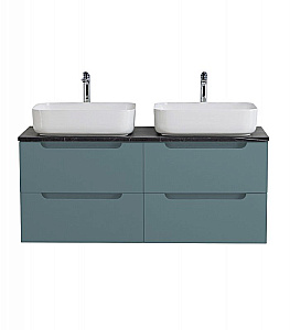 Тумба с раковиной и столещницей BelBagno 120 ETNA-1200-4C-SO-2-AO+KEP-120-2-MNO голубая матовая для ванной в интернет-магазине Sanbest