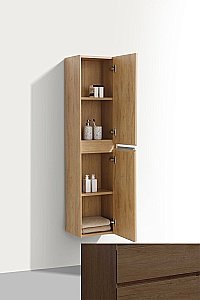 Шкаф подвесной Vincea CHIARA VSC-1CL150TO 35 дуб табак для ванной в интернет-магазине сантехники Sanbest