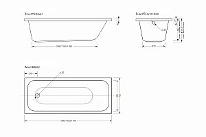 Ванна акриловая Loranto Candia CS00083750 150х70 белая купить в интернет-магазине Sanbest
