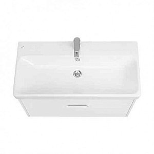 Тумба с раковиной Акватон Оливия 80 белая матовая для ванной в интернет-магазине Sanbest