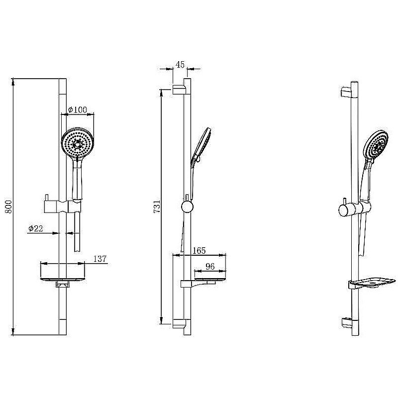 Душевой гарнитур Aquatek AQ2011MB черный купить в интернет-магазине сантехники Sanbest