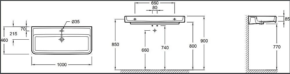 Раковина Jacob Delafon REPLAY 100 E4491-00 белая купить в интернет-магазине Sanbest