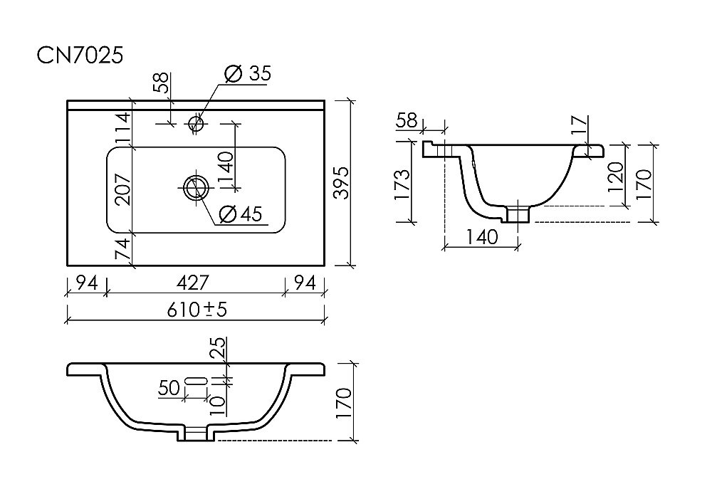 Раковина Ceramica Nova Compact CN7025 белая купить в интернет-магазине Sanbest