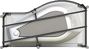 Ванна с гидромассажем Радомир Миранда 2-79-2-1-0-209 168х95 СТАНДАРТ ХРОМ белая, левосторонняя купить в интернет-магазине Sanbest