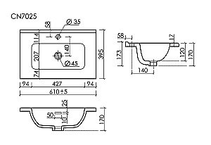 Раковина Ceramica Nova Compact CN7025 белая купить в интернет-магазине Sanbest